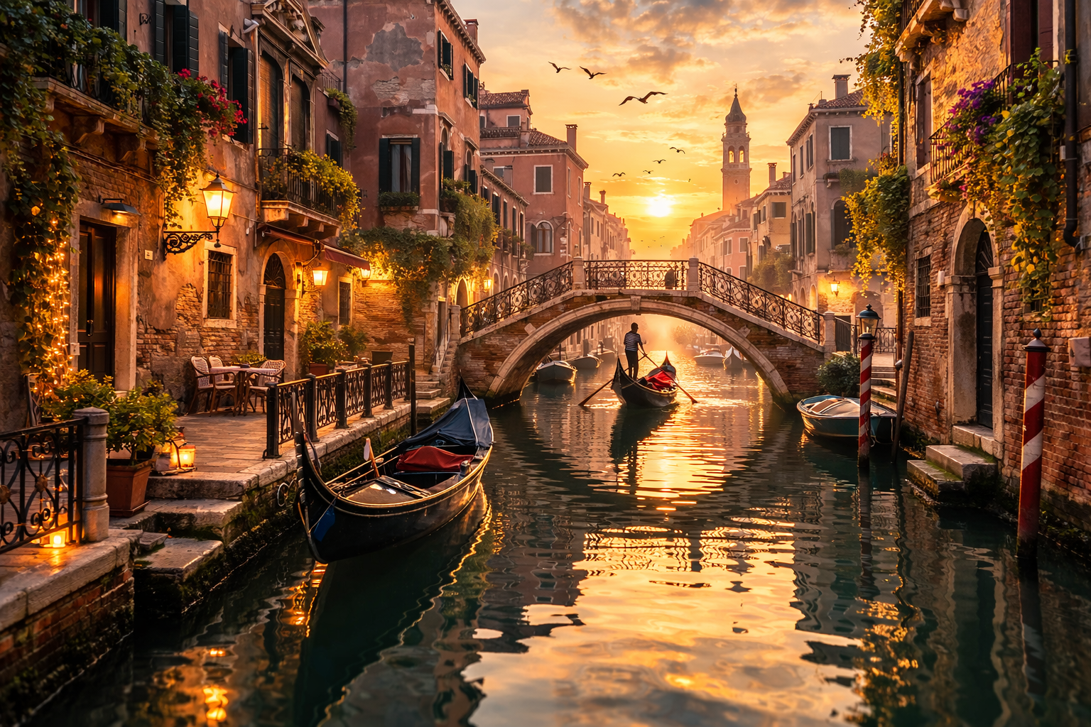 hidden canals Venice 2026 peaceful Venetian canal at sunrise