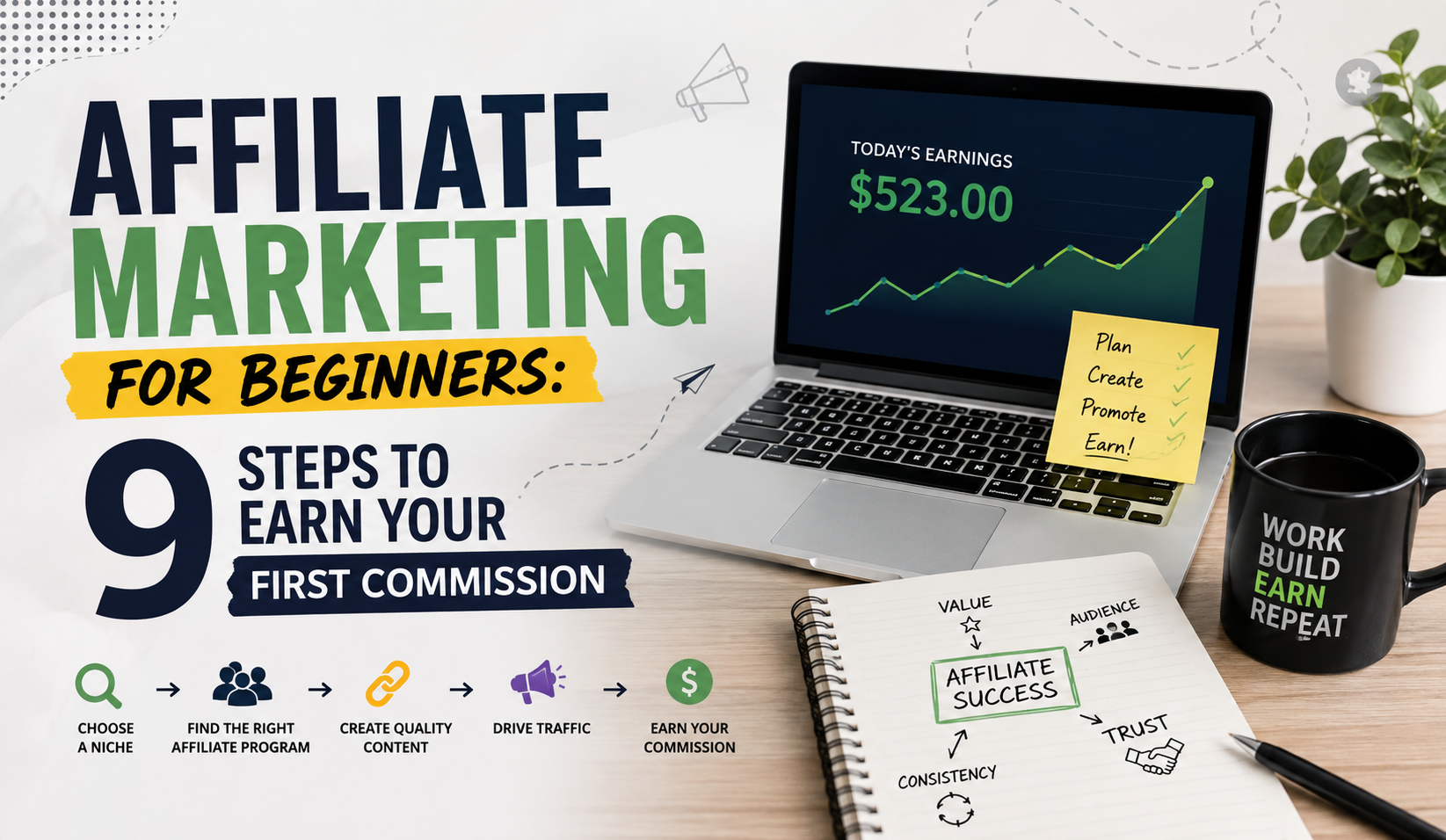 Affiliate Marketing for Beginners: 9 Steps to Earn Your First Commission