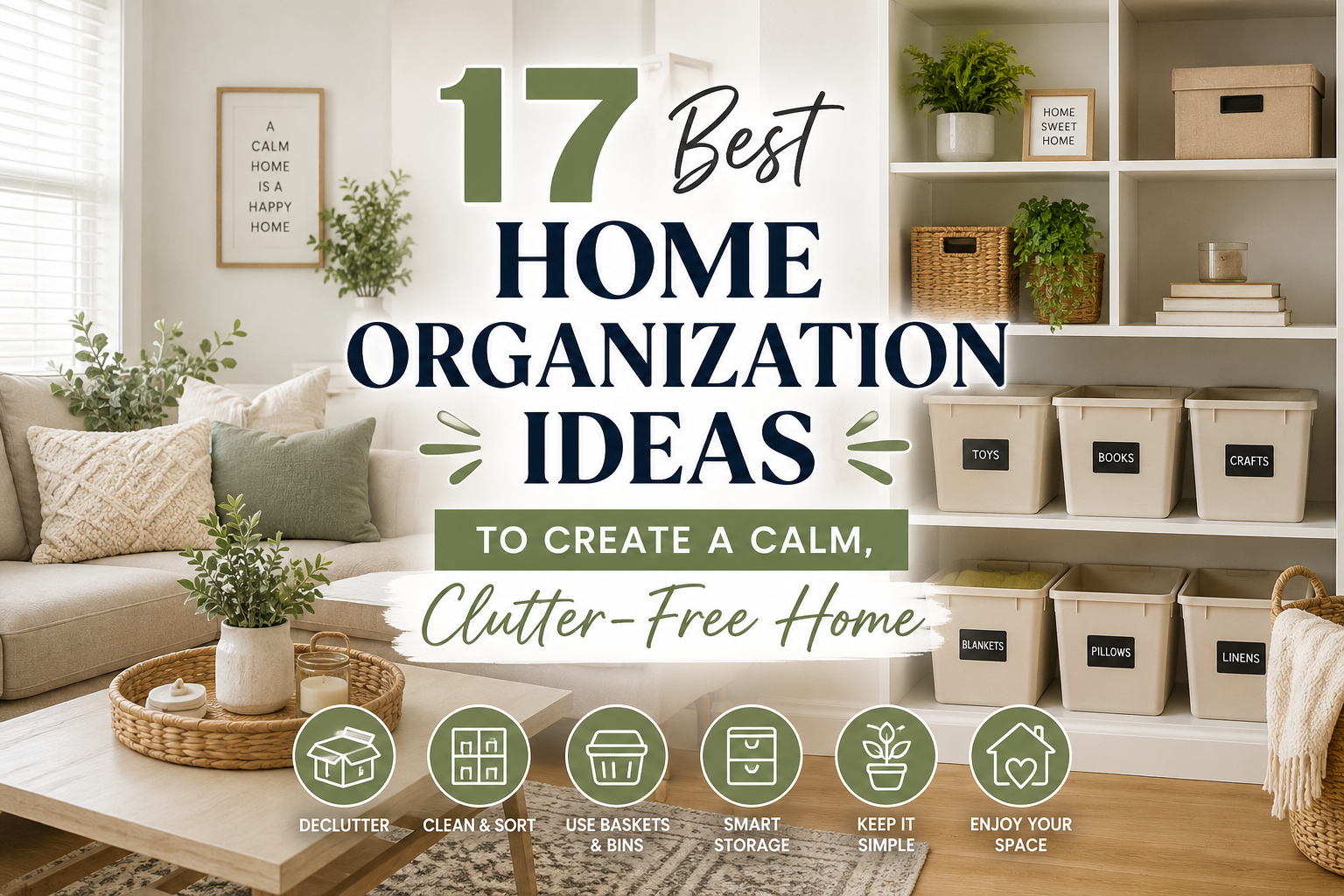 17 best home organization ideas for a calm home